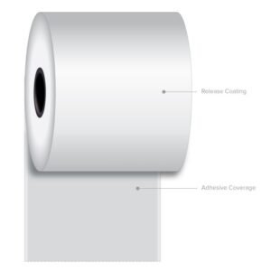 4 in x 400 ft Iconex Sticky Media Zero, 8 per Carton, 80 GSM Facestock, 127 mm OD, No Sense Mark Repeat