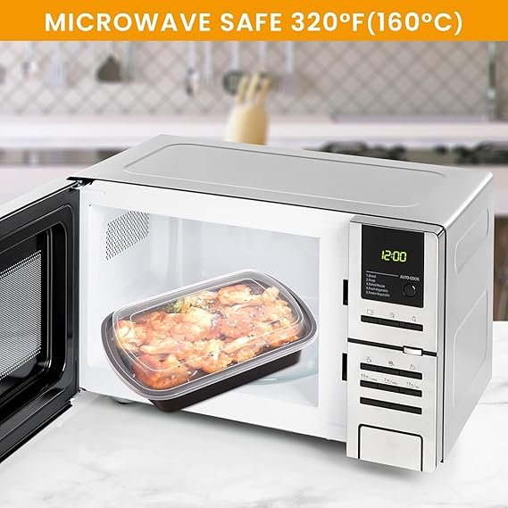 Bento Box 1-compartment (510) Black With Clear Lid Combo 500/case)