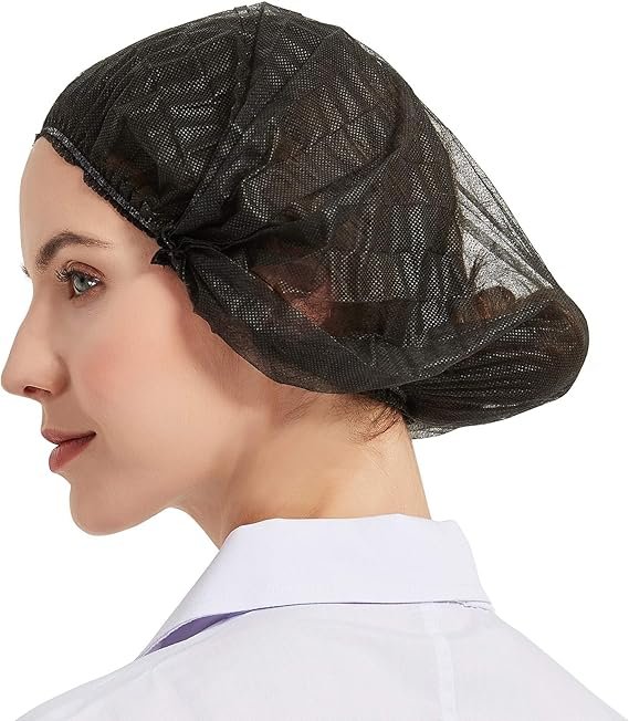 21" Black Nylon Hair Net Cap 1000/case)