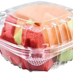 6" X 6" Clear 1-compt Pet Hinged-lid Container 500/case)