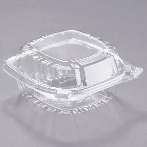 5-3/8" X 5-1/4" X 2-5/8" Container Plastic Clear Hinged 500/case)