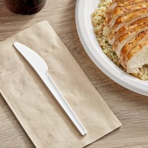 Compostable Heavy Weight Knife Cpla Plastic White 6-1/2" 1000/case)