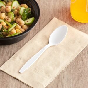 Medium Weight Plastic Soup Spoon White 5.5" 1000/case)