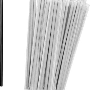 7-3/4" Paper Straw Jumbo Paper-wrapped Black 2000/case)