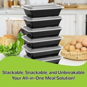 32 Oz Rectangular Microwaveable Container With Lid 1-compartment 150/case)