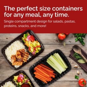 32 Oz Rectangular Microwaveable Container With Lid 1-compartment 150/case)