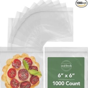 6" X 6" Sandwich Bag 1.2 Mil Clear Zip Top 1000/case)