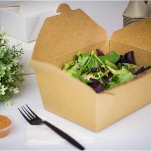 #1 Take-out Container Microwaveable Folded Paper 5" X 4.25" X 2.5" 450/case