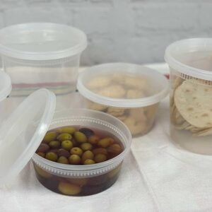 8 Oz Translucent Round Deli Container With Lid Combo 240/case)