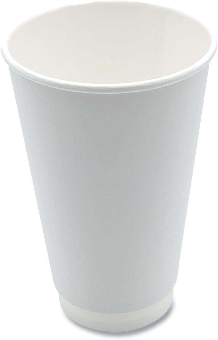 16 Oz White Double Wall Insulated Paper Hot Cup 500/case)