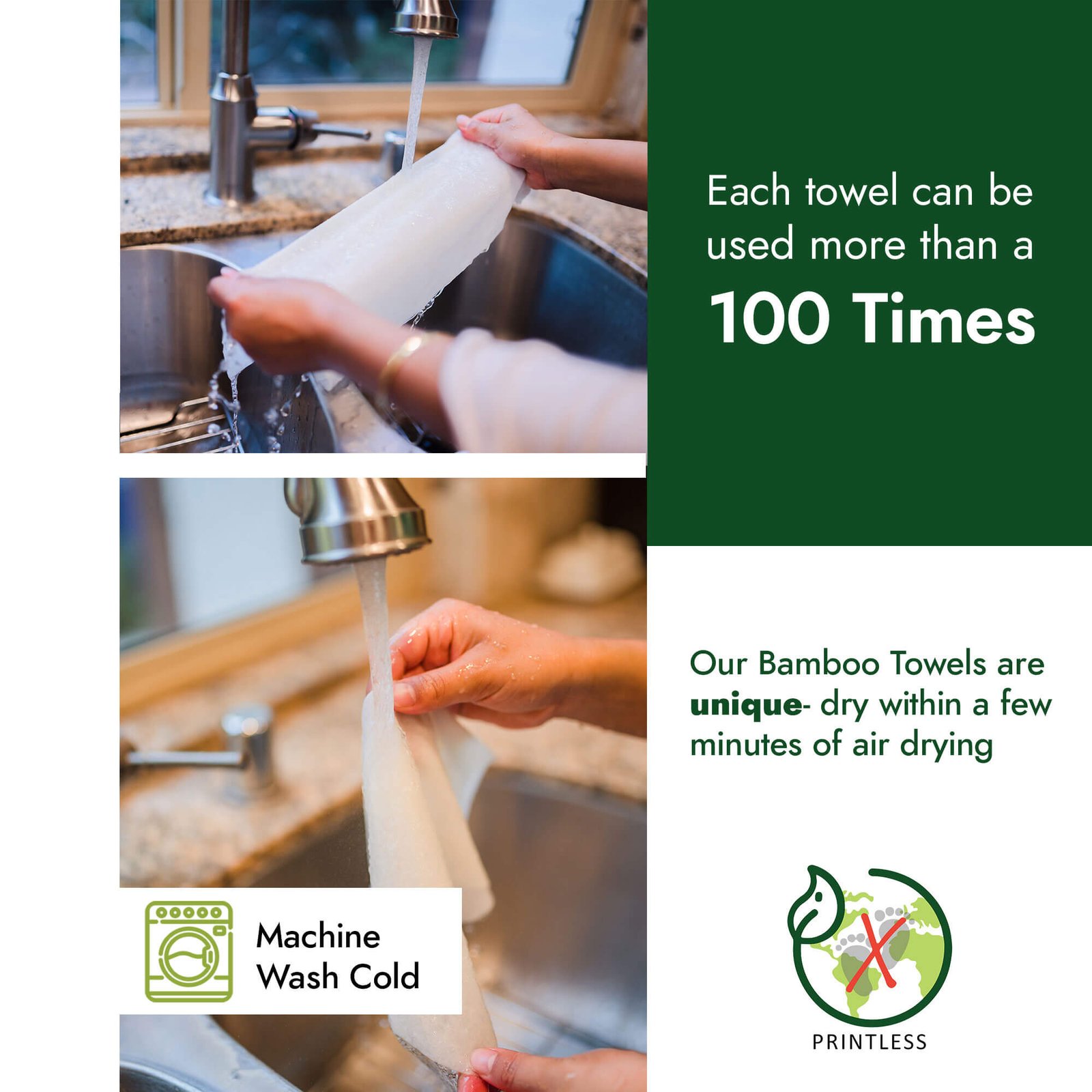 Printless Bamboo Towels